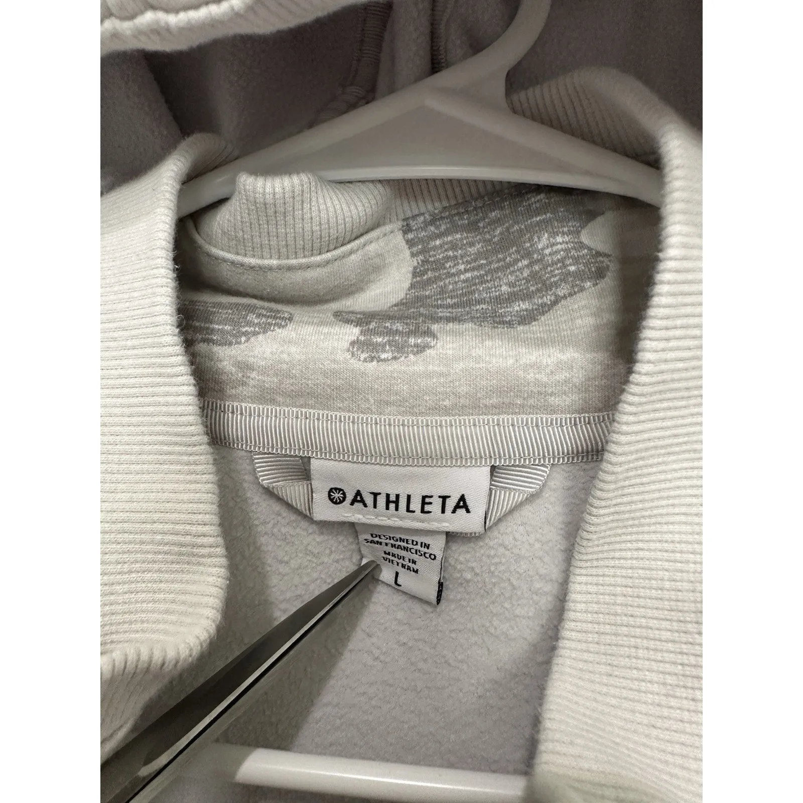 Athleta Triumph Printed Hoodie Jacket Womens Large Camo Full Zip - Image 7