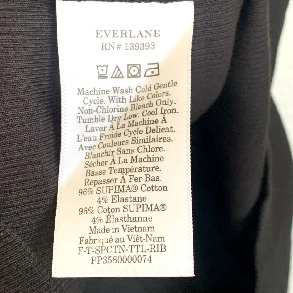 NWT Everlane The Pima Micro-Rib Turtleneck in Black - Image 6