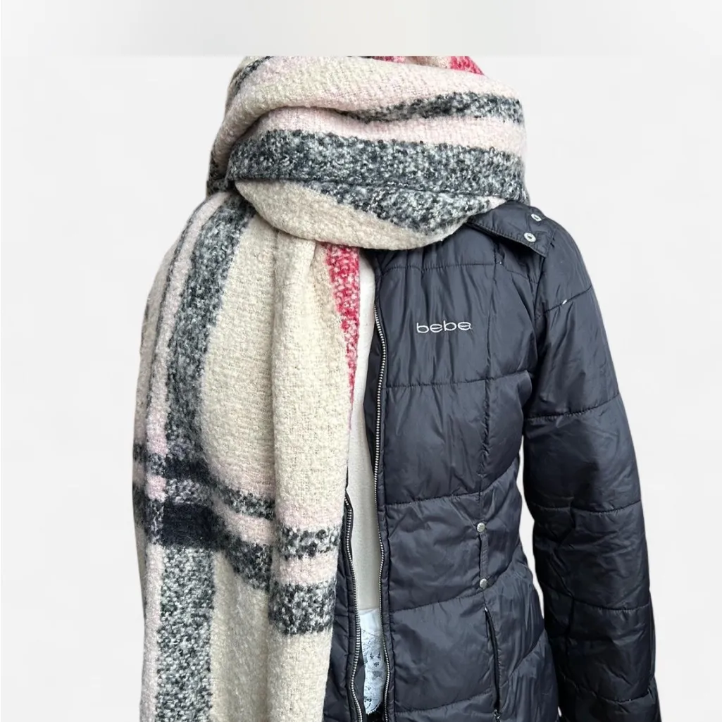 Plaid Wool Blend Scarf - Image 3