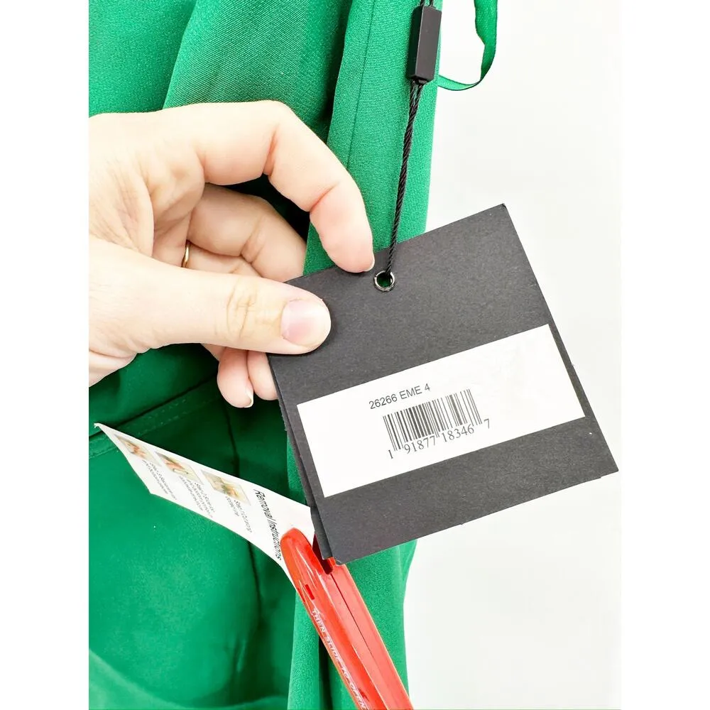 Mac Duggal 26266 One Shoulder Emerald Green Jersey Mermaid Gown Dress 4 NEW - Image 5