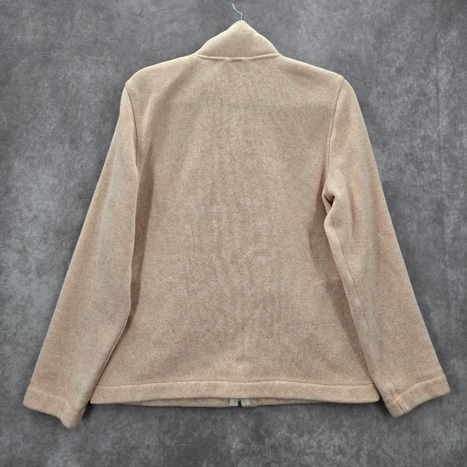 Pink Zipper Long Sleeve‎ Fleece Sweater Coat Jacket Medium - Image 2