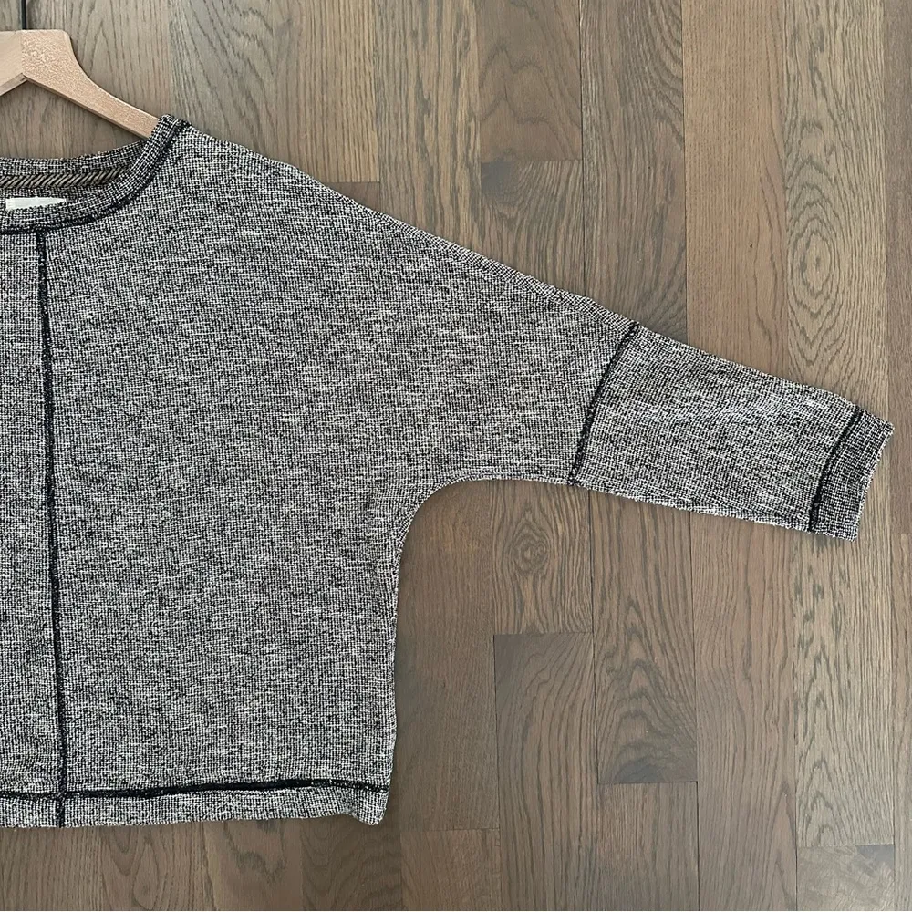 Billy Reid Edie Women's Tweed Round Neck Top in Black, Cream, and Beige Medium - Image 5