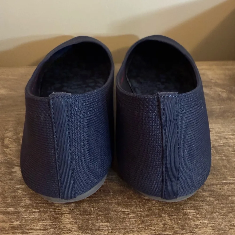 Skechers Navy Blue Knit Flats Shoes Wide Fit Women’s Size 11 W Slip On - Image 8