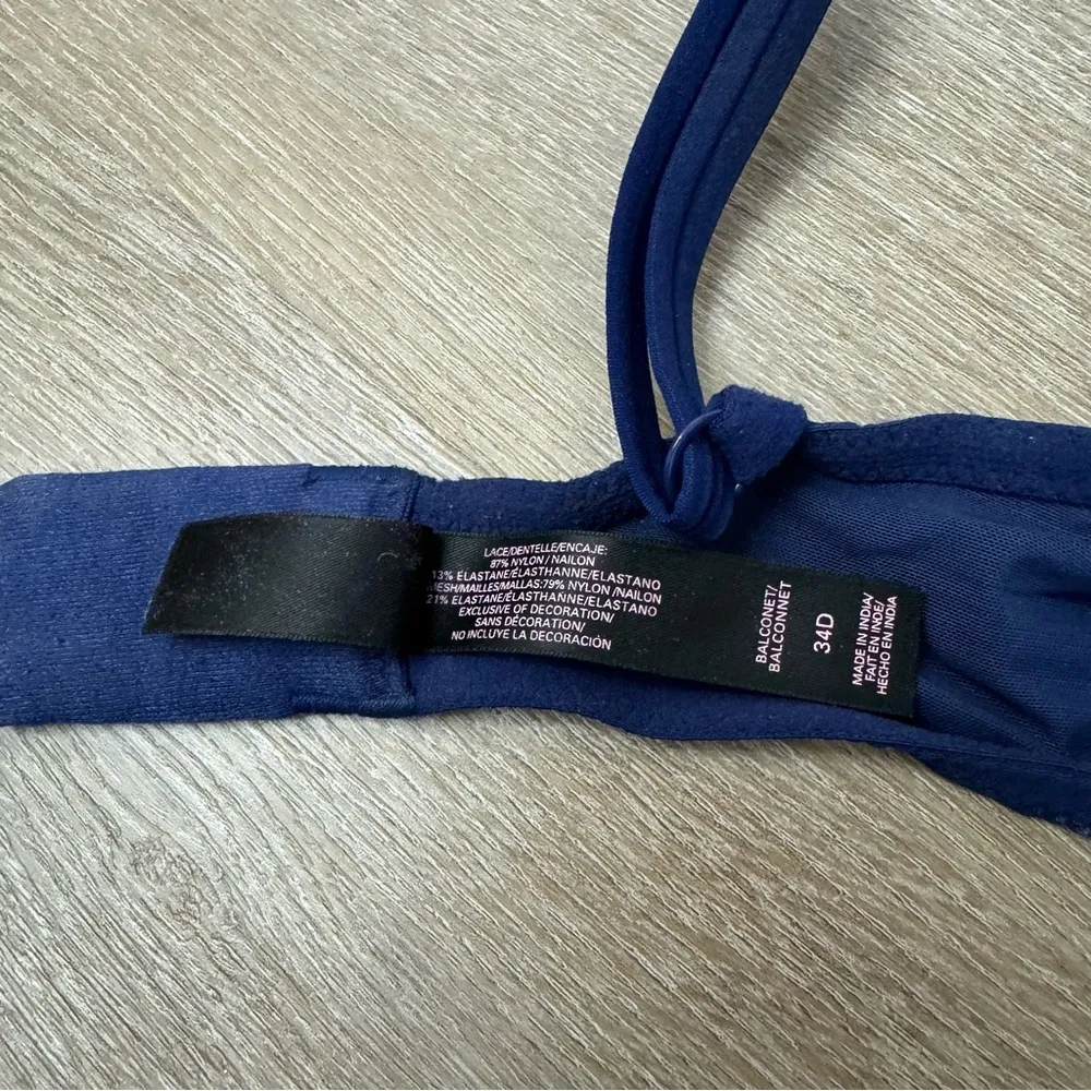 Victorias Secret Unlined Underwire Balconette Bra Blue - Image 8