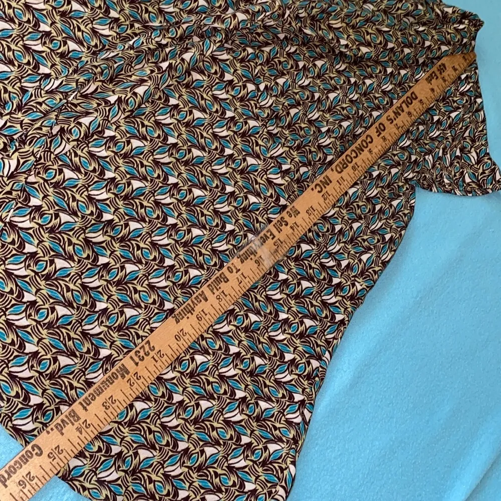 A. BYER v-neck sailor tie semi-sheer cap sleeve tunic made in U.S.A. size 2X - Image 12