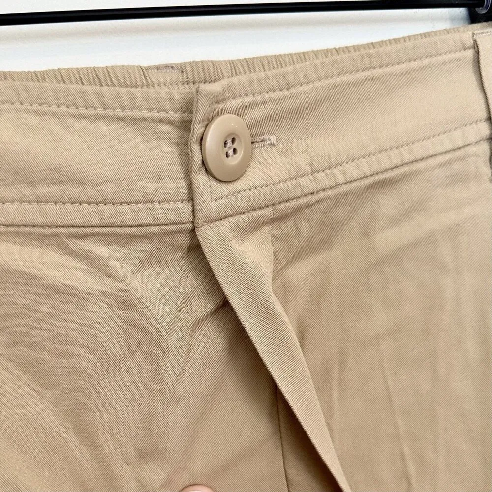 NWT Abound Beige Tan Khaki Casual Elastic Waist Pull On Pants - 2X - Image 4