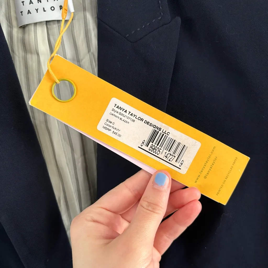 Tanya Taylor Navy Blue Darwin Blazer NWT, 0 - Image 6