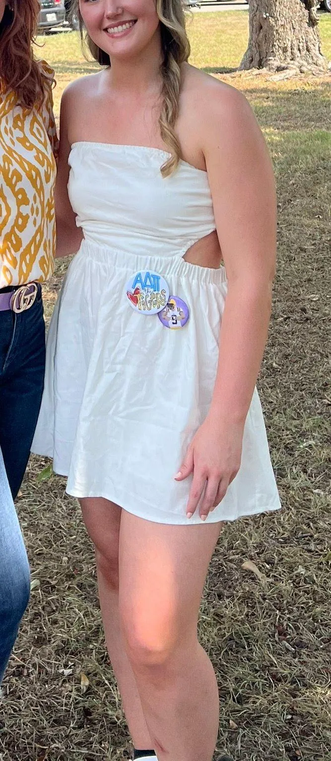 White Cutout Dress - Image 5