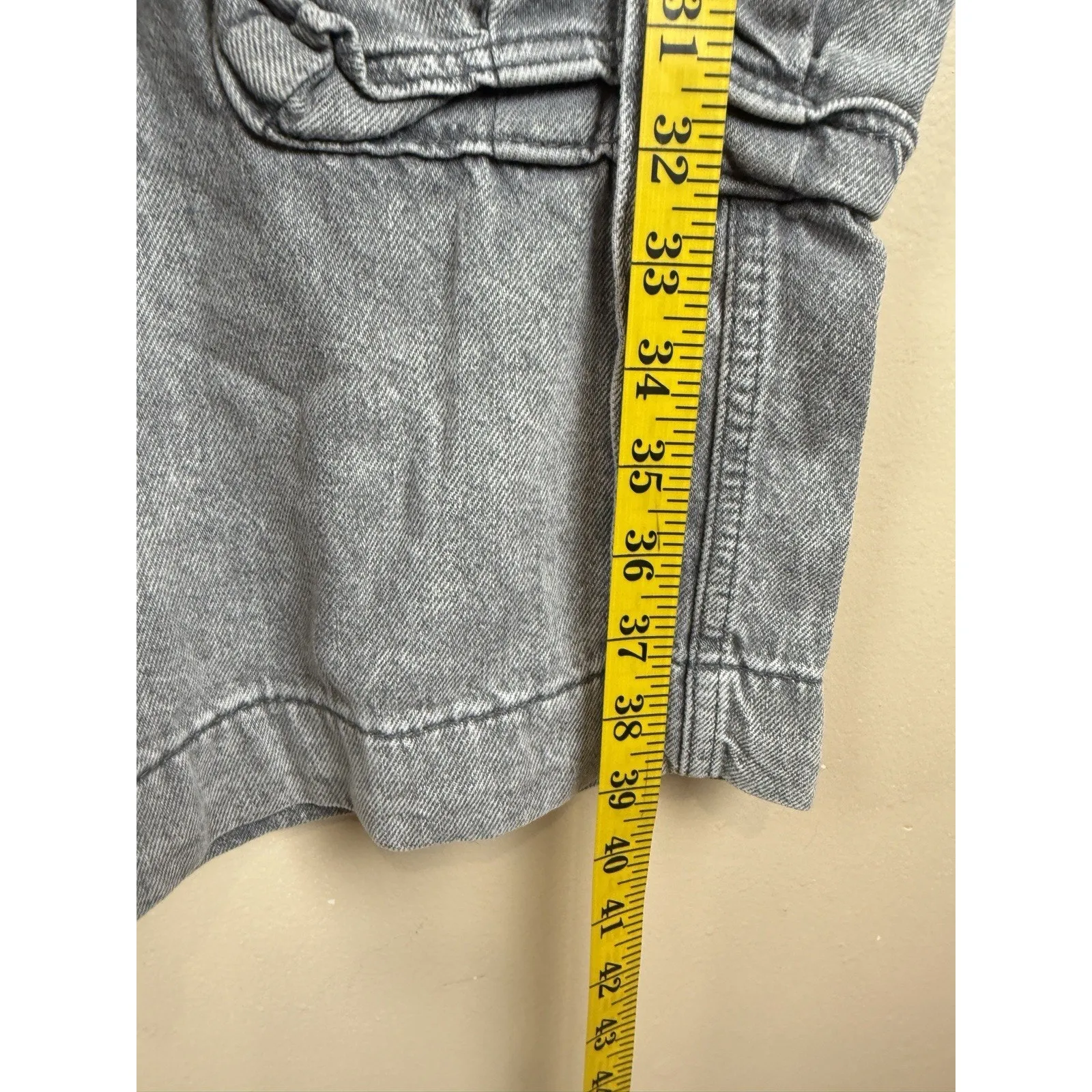 Wild Fable Women’s Mid-Rise Wide Leg Cargo Baggy Jeans Size 10 gray wash New - Image 12
