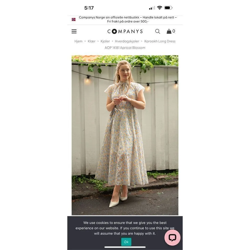 NWT Samsoe Samsoe Karookh Apricot Blossom Dress Blue Size M - Image 5