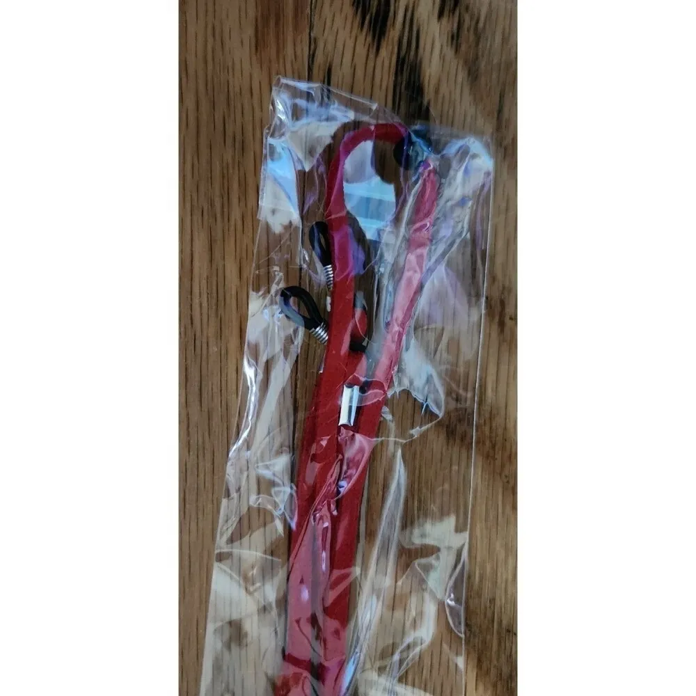 Eyeglass Holder Strap Cord Lanyard Chain Necklace Red Adjustable - Image 3