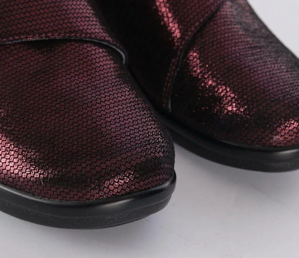 Alegria Lauryn Burgundy Metallic Red Wedge Comfort Clogs Womens Size EU 38 - Image 3