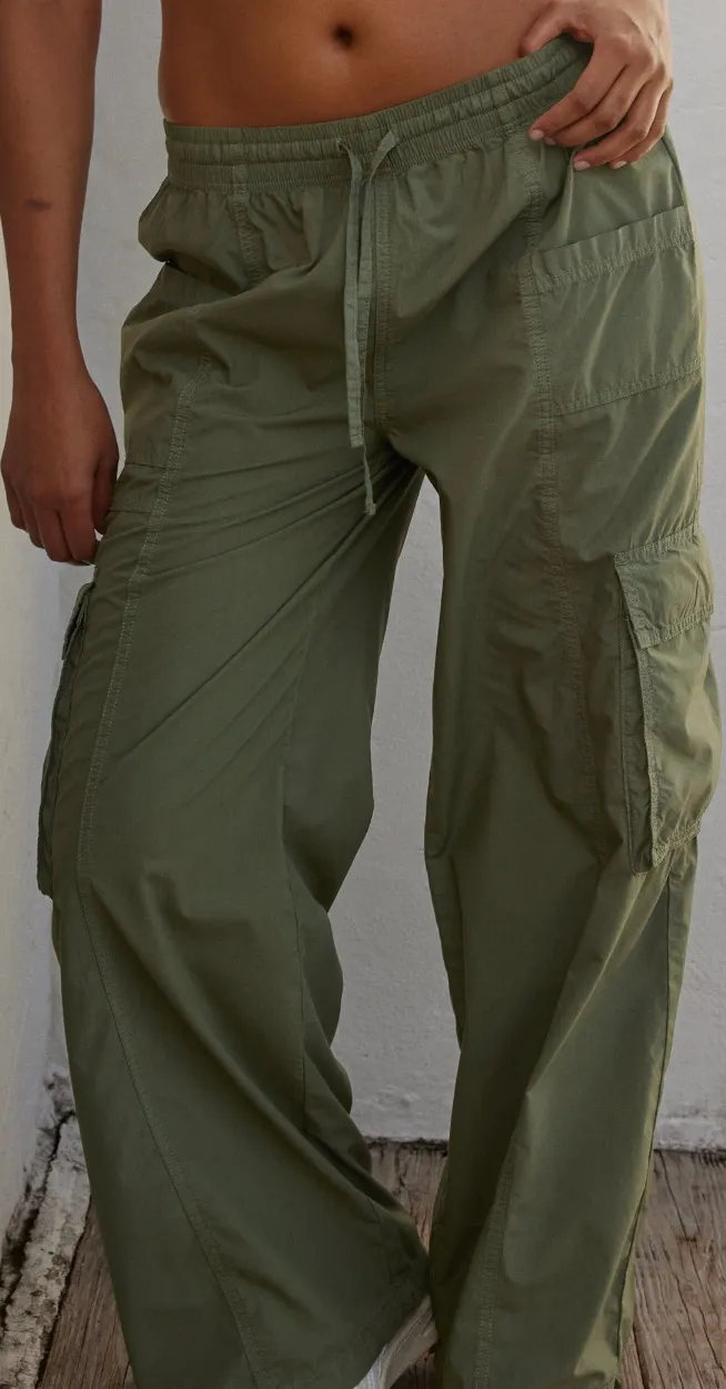 Baggy Cargo Pants - Spicy Coral Color - Image 5