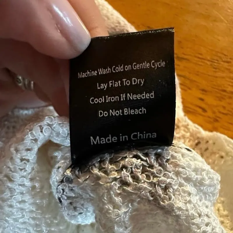 POL Women's Size S Gray/Green Star‎ Pattern Pullover Sweater Polyester - Image 5