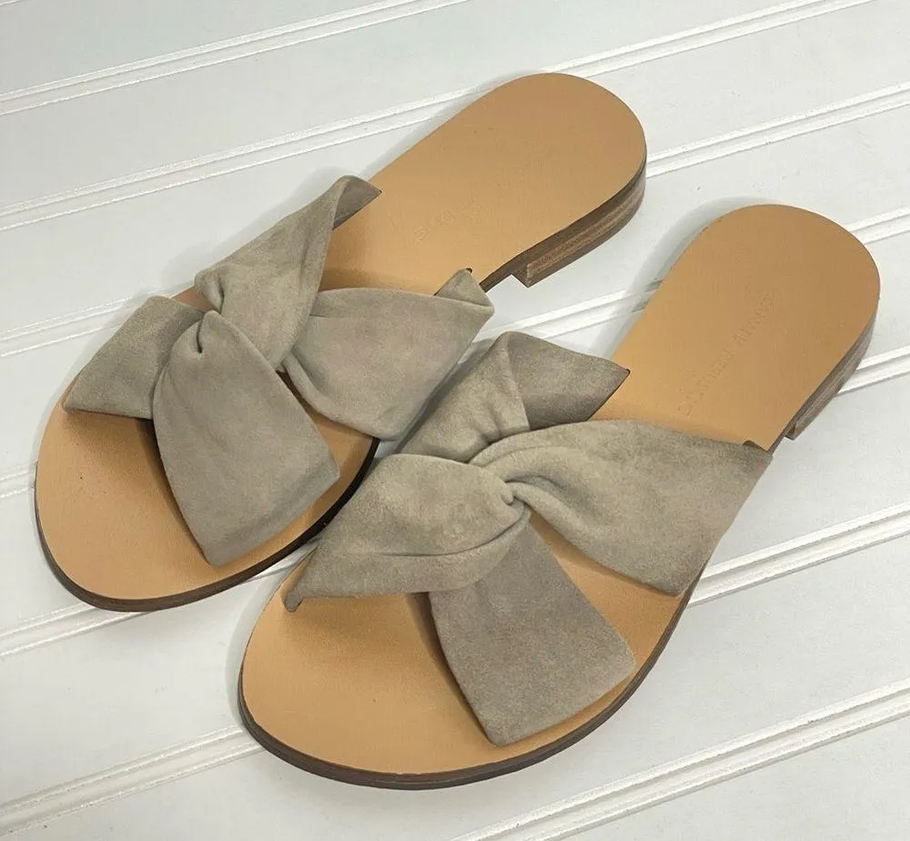 Banana Republic Suede Knot Front Slides Sz 6 641 - Image 2