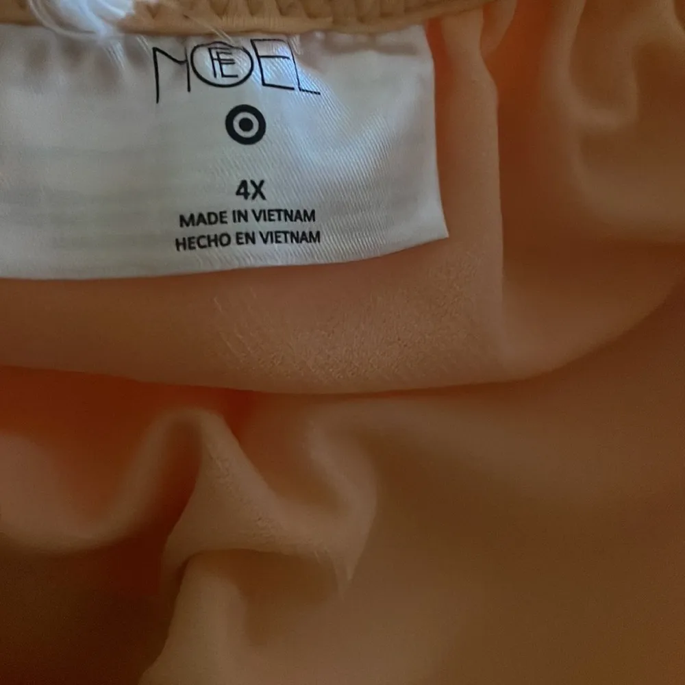 Fe Noel x Target swimsuit Mixed Paint Print High Leg Cheeky Swimsuit Orange 4X - Image 3