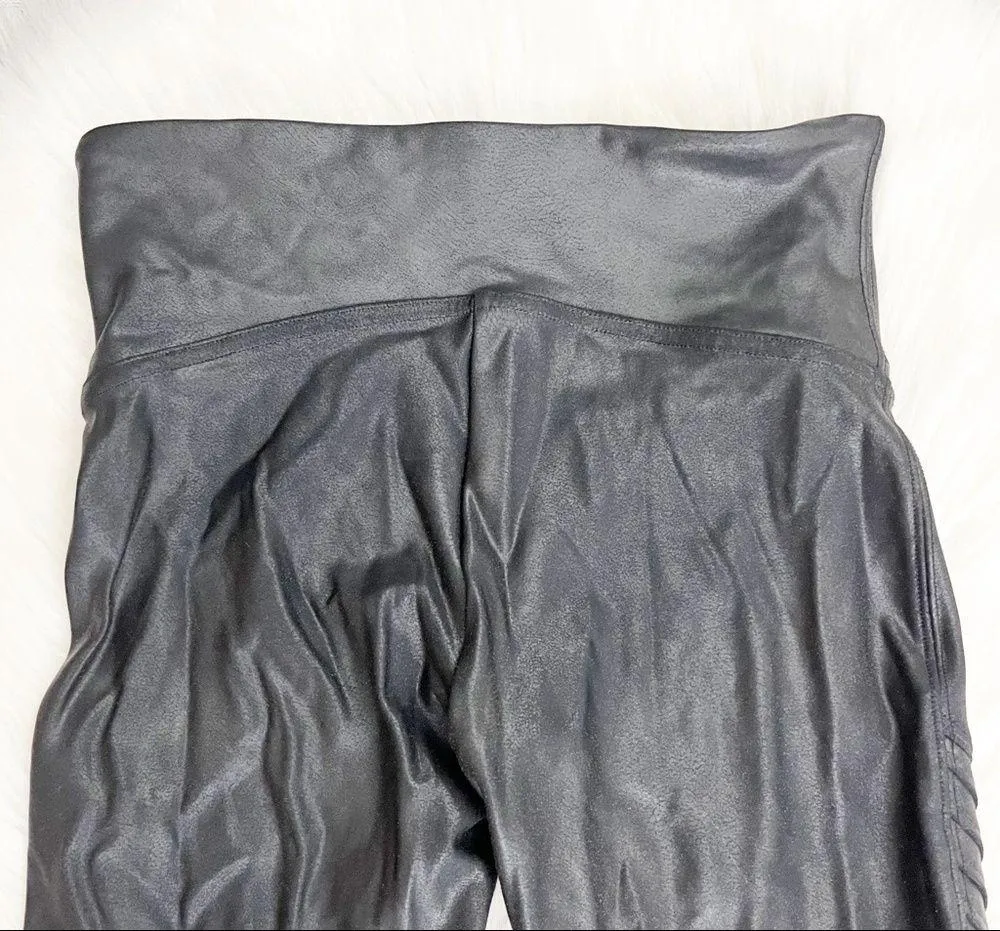 SPANX Faux Leather Moto Leggings - Image 9