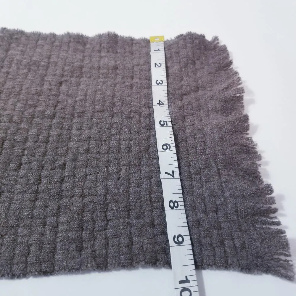 Nordstrom Brown Cashmere & Wool Knit Scarf - Image 7