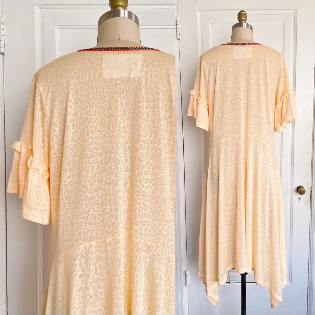 pitusa • Inca midi dress beach coverup sheer orange cheetah pattern resort - Image 11