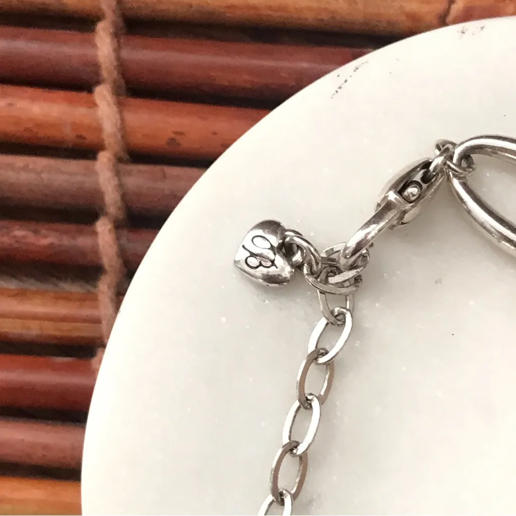 Brighton Blue Crystal Silver and Gold Tone Bracelet - Image 4