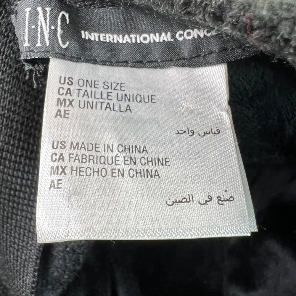 INC Black Knit Baseball Cap/Hat w/Vel-Cro Closure - Image 5