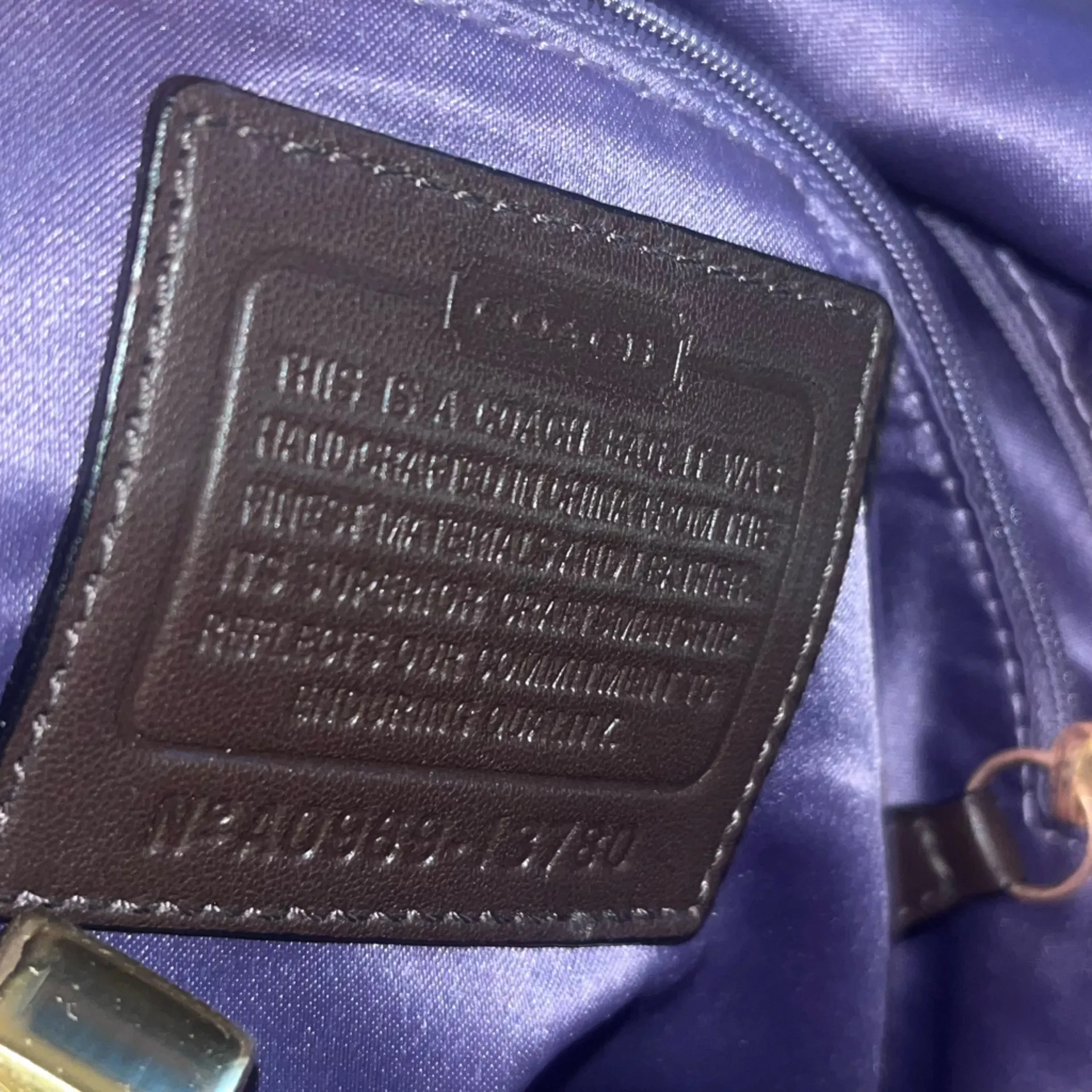 Coach Madison Lindsay purple plum patent leather satchel - Image 6