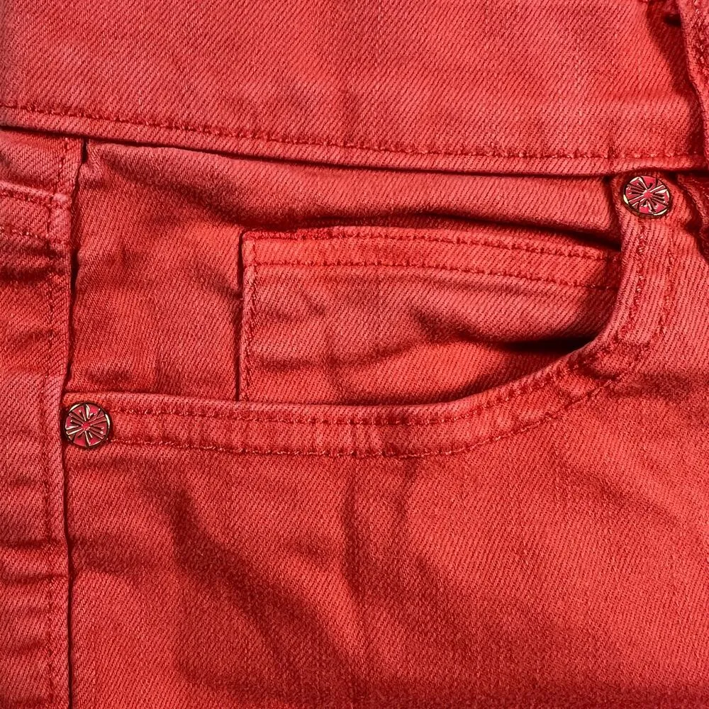 Lilly Pulitzer Coral Straight Leg Jeans 5 Pocket 28” Inseam Size 12 - Image 10