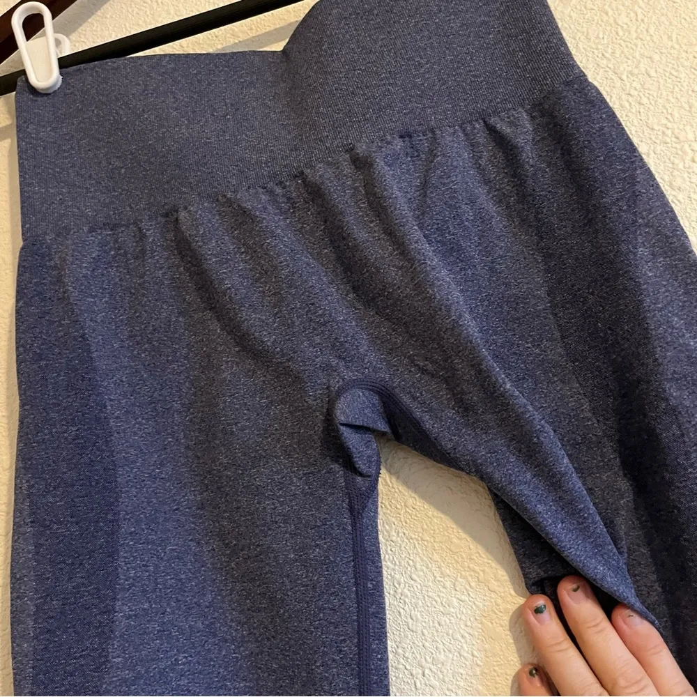 NVGTN Indigo Contour Blue Heather High Rise Seamless Leggings Sz Medium - Image 7