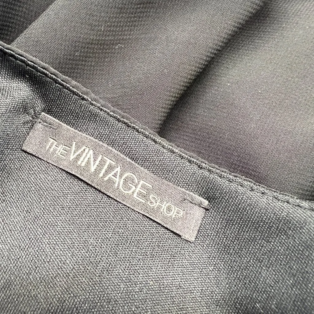 The Vintage Shop Pleated Skirt Sleeveless High Low Dress Black Size Small - Image 9