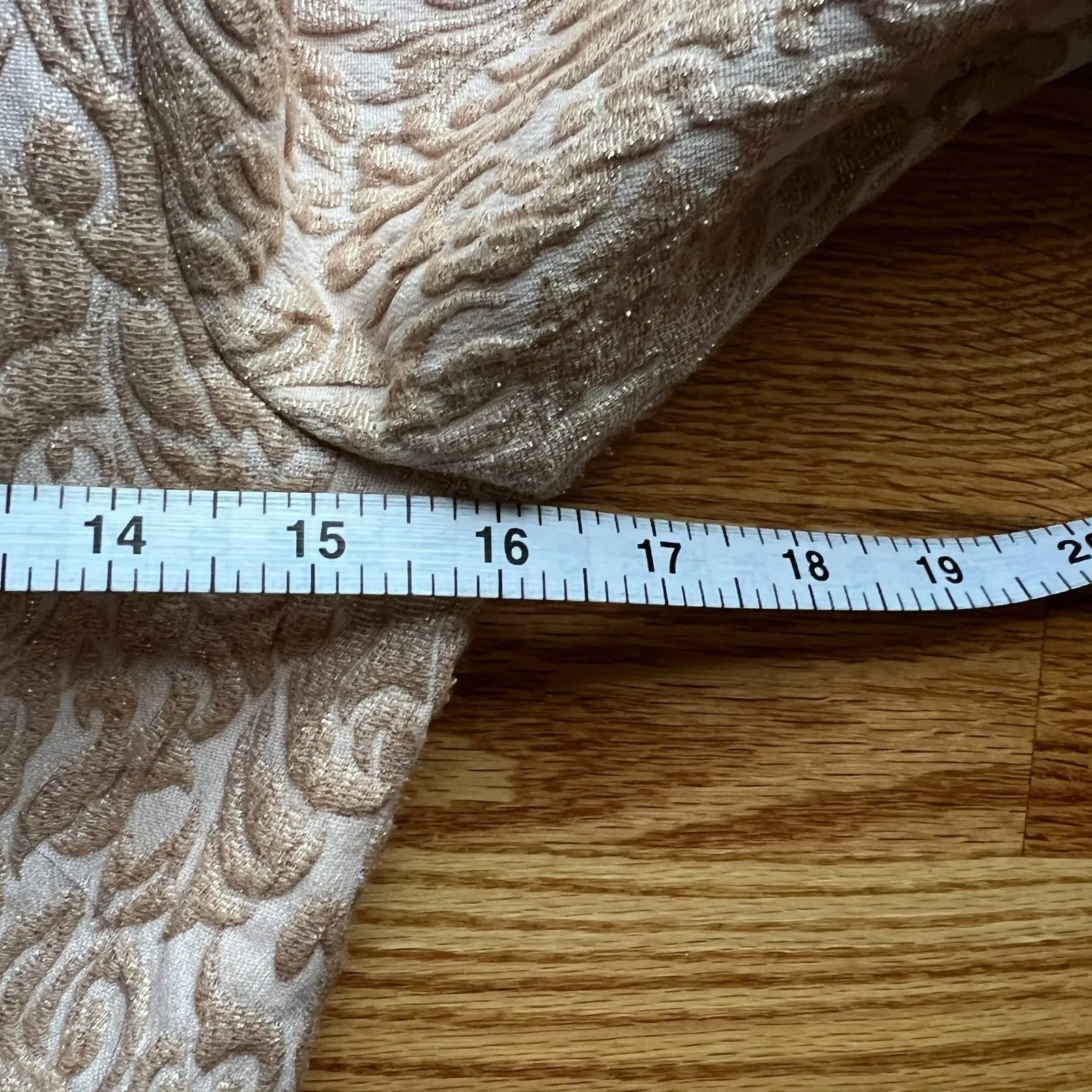 REISS Rose Gold Melanie Jacquard Party Dress Sz 4 Tie Waist Cocktail Wedding - Image 11