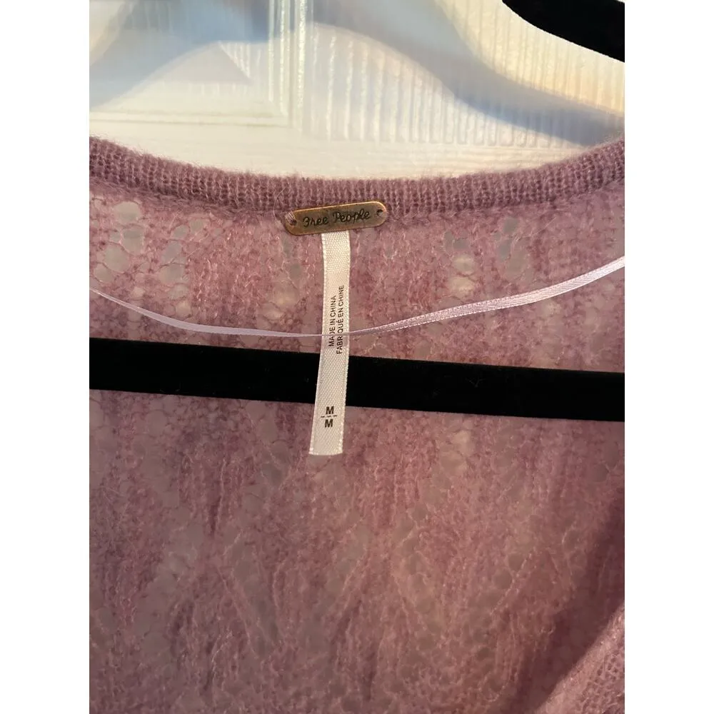 Free People Lavender Wool Blend oversized sweater, Size M - Image 3