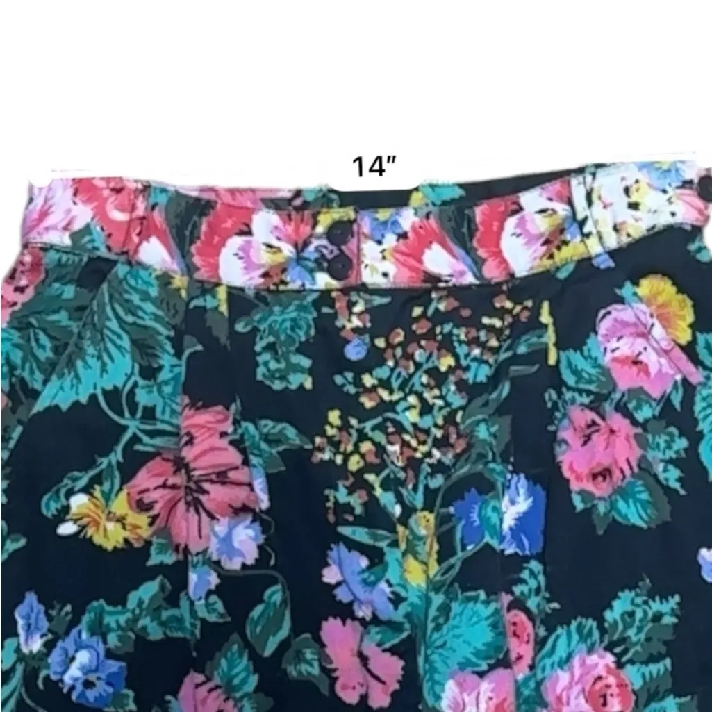 Vintage Casual Black Bright Floral Denim A - Image 11