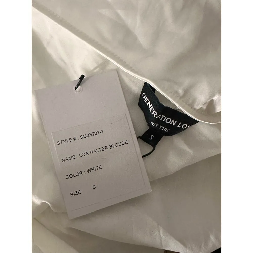 NEW NWT Generation Love Loa Halter blouse Pearl Detail White Size Small - Image 9