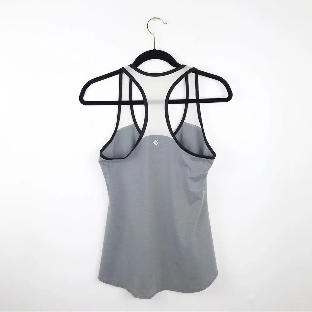 Athleta  gray chi‎ mesh tank racer back - Image 4