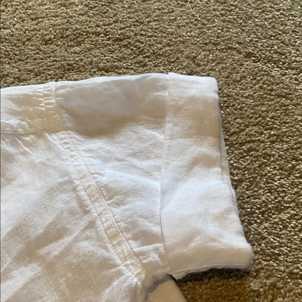 J Crew Capitaine Baird McNutt Irish Linen Shirt White XXS - Image 6