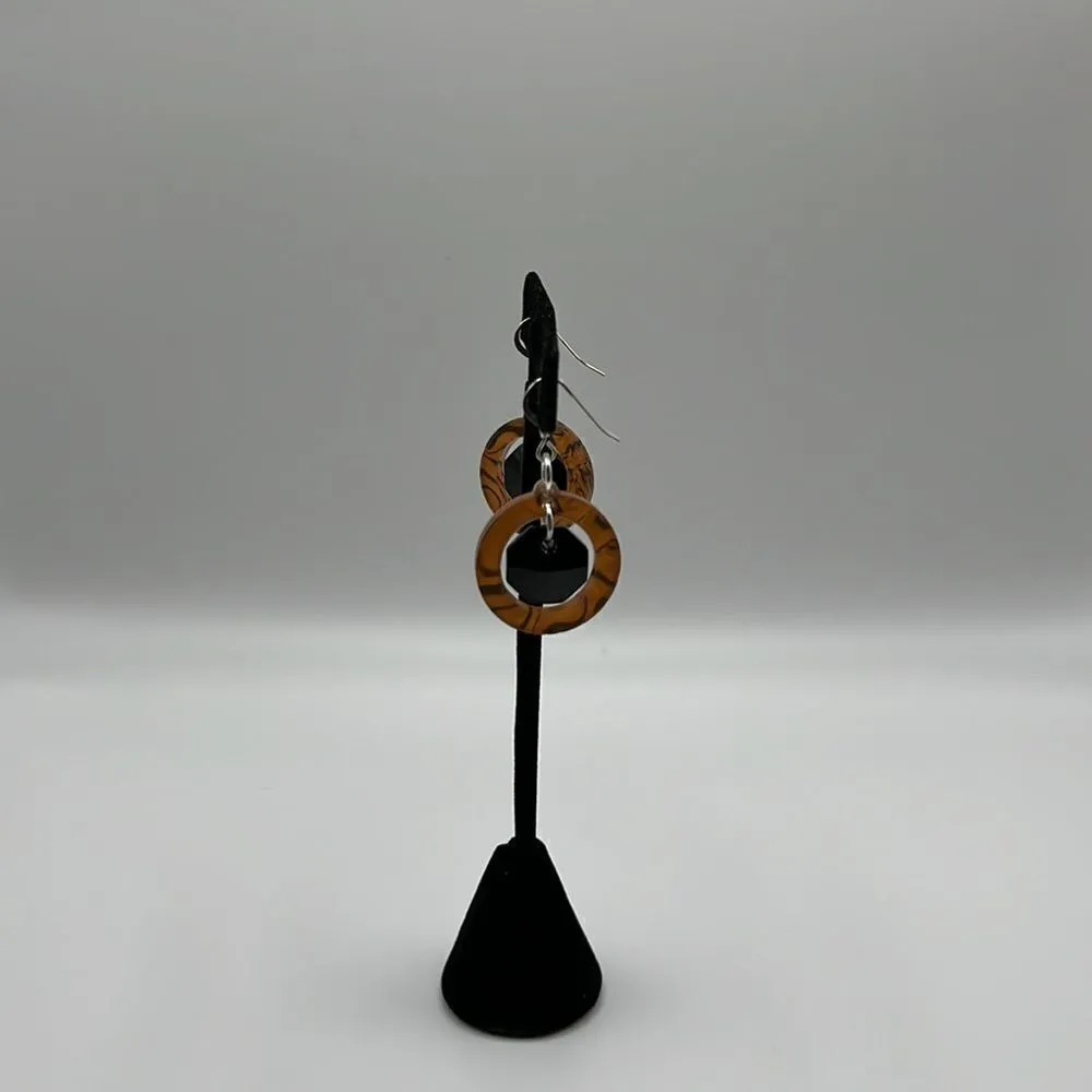 NWOT- Silver Tone Swarovski Retro Rings with Octagon Swarovski Crystal Earrings - Image 5