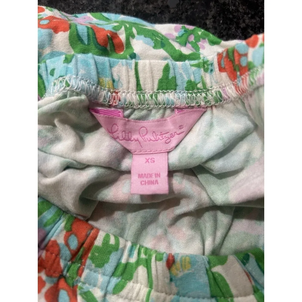 Lilly Pulitzer Strapless Jersey Knit Maxi Dress Size XS Colorful Beach Casual - Image 3