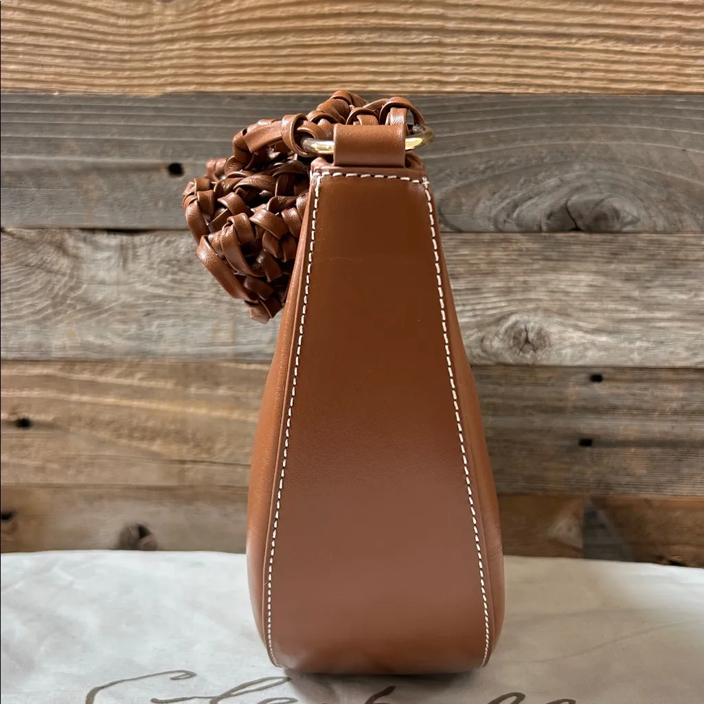 Cleobella Lorelei Macrame Strap Crossbody in Brown Leather New!! - Image 9