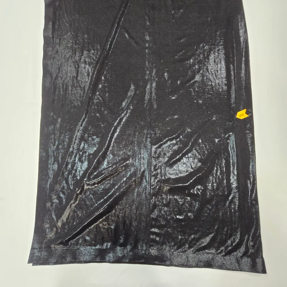 Norma Kamali Halter Turtle Side Slit Gown in Black - Image 10