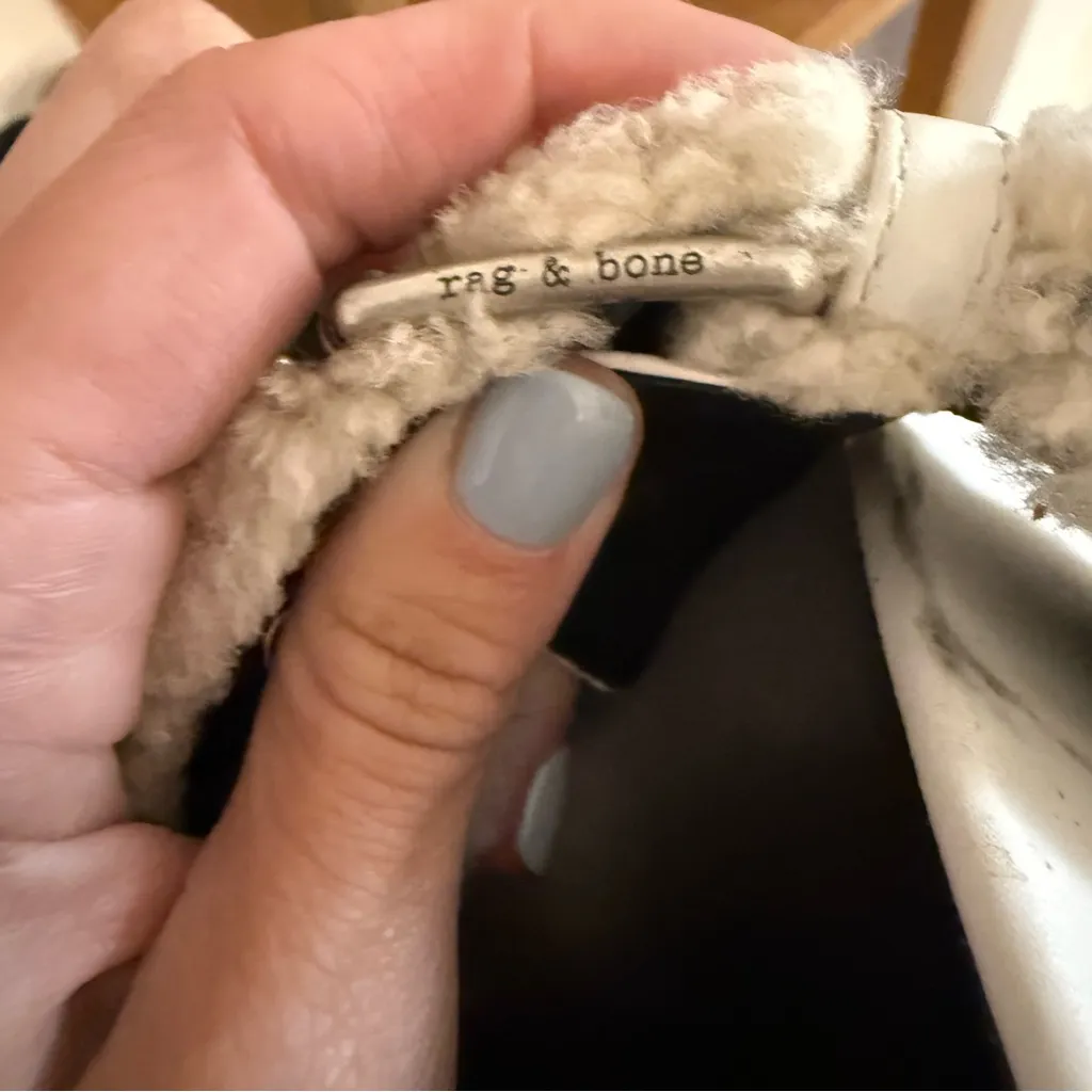 rag & bone Evin Shearling Sandals Size 37 (US 7) - Image 7