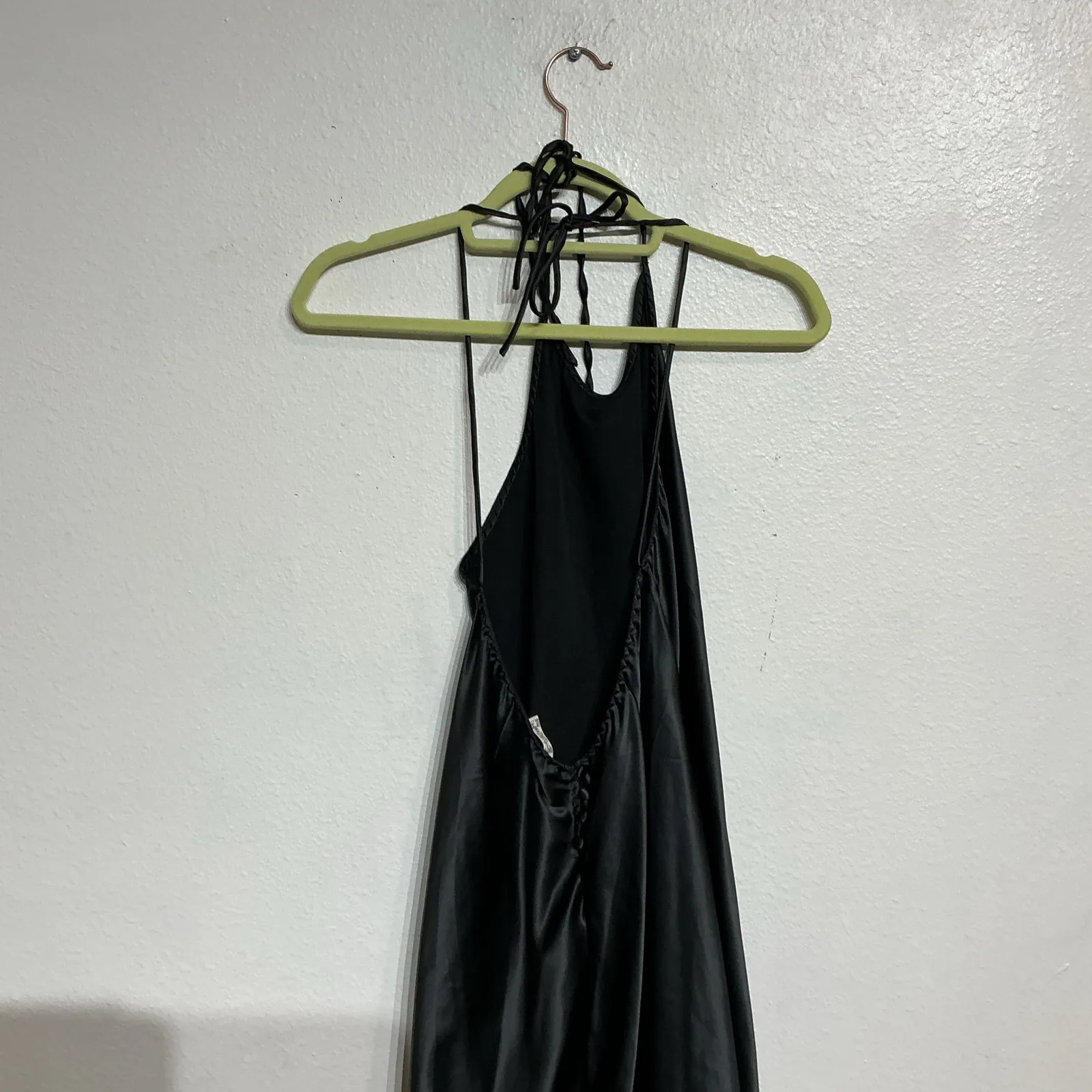 Free People Black Friday Fever Halter Mini Slip Dress Sz S - Image 10