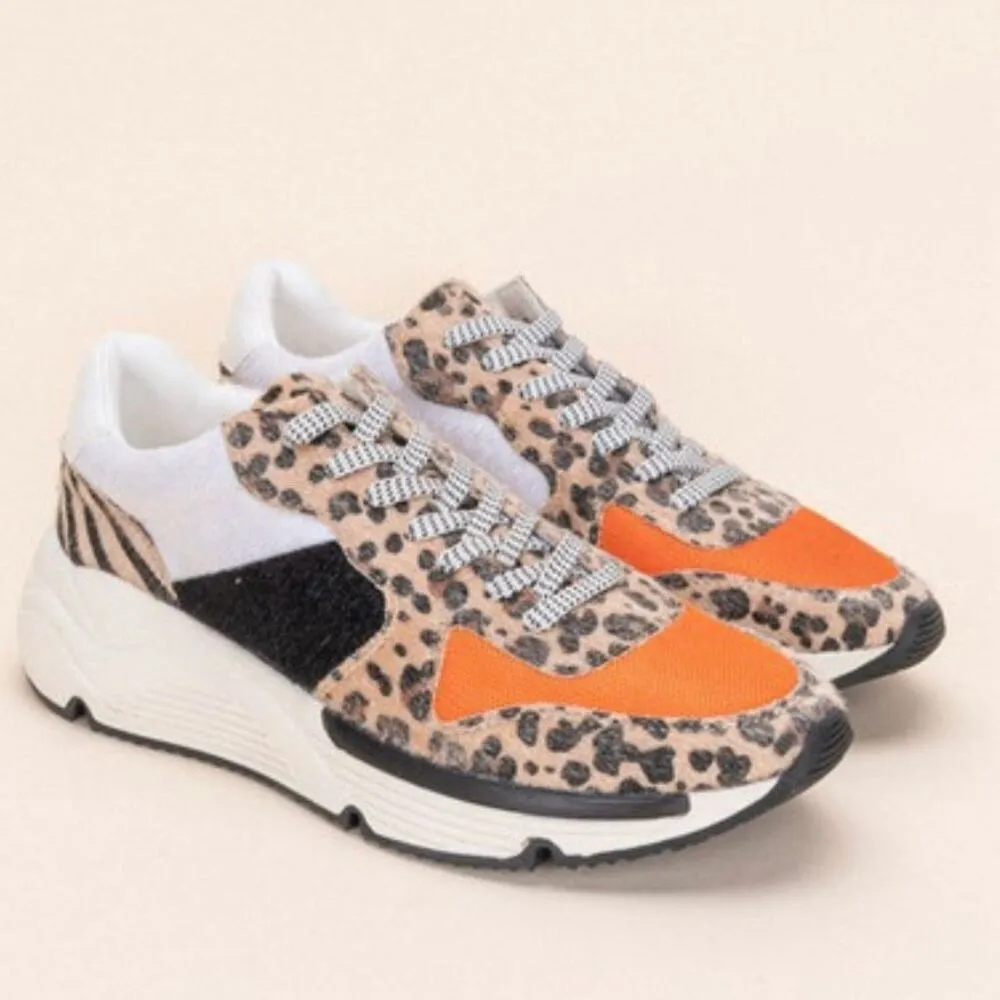 White Raven Loyal leopard print platform sneaker 6 Orange - Image 11