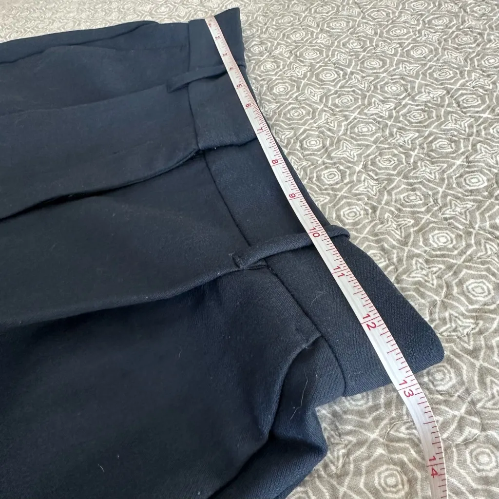 Abercrombie & Fitch Ultra High Rise Tailored Pleated Shorts Navy Blue Size XS - Image 9