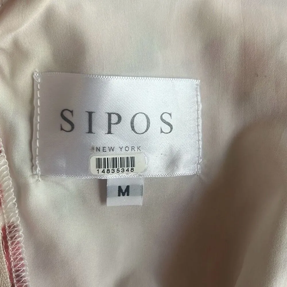 Samantha Sipos Medium Pink Strawberry Floral Front Tie Ruffles Midi Dress Kawaii Pink - Image 11