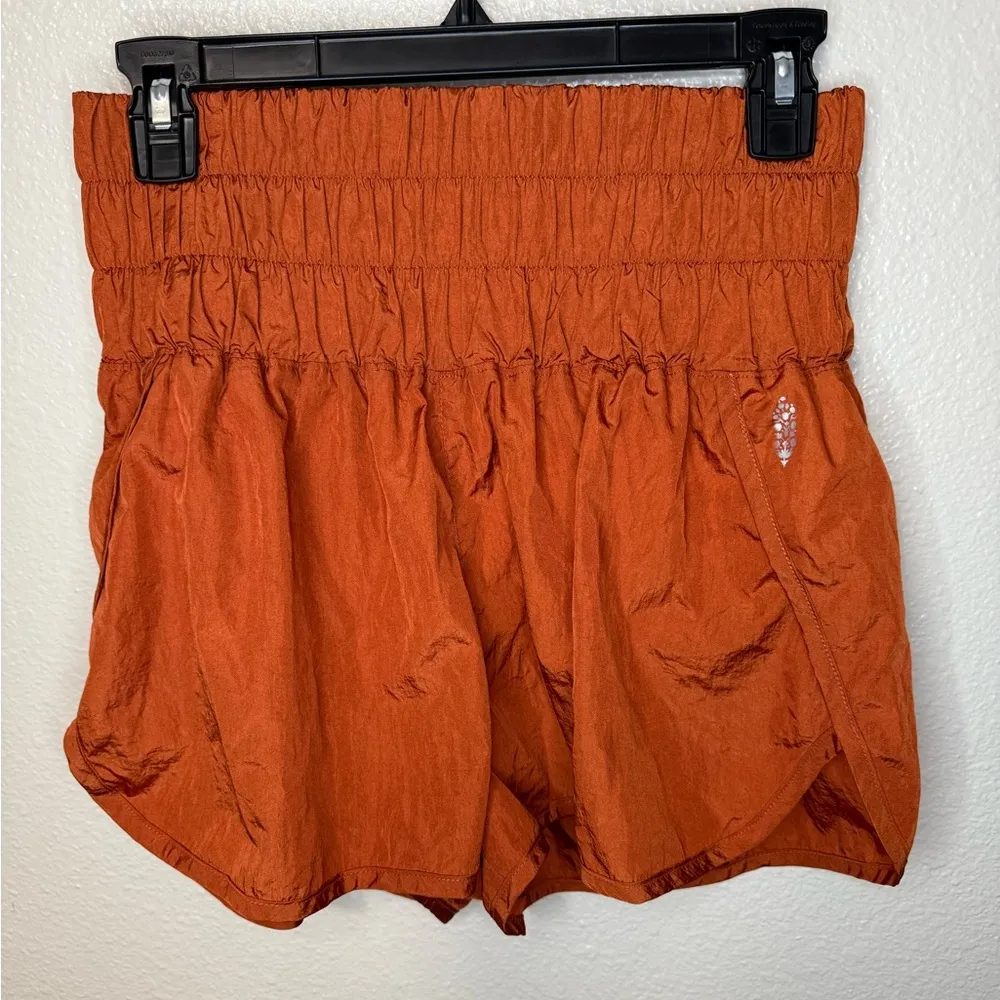 Free People Movement The Way Home Rust Burnt Orange Athletic Shorts - Image 2
