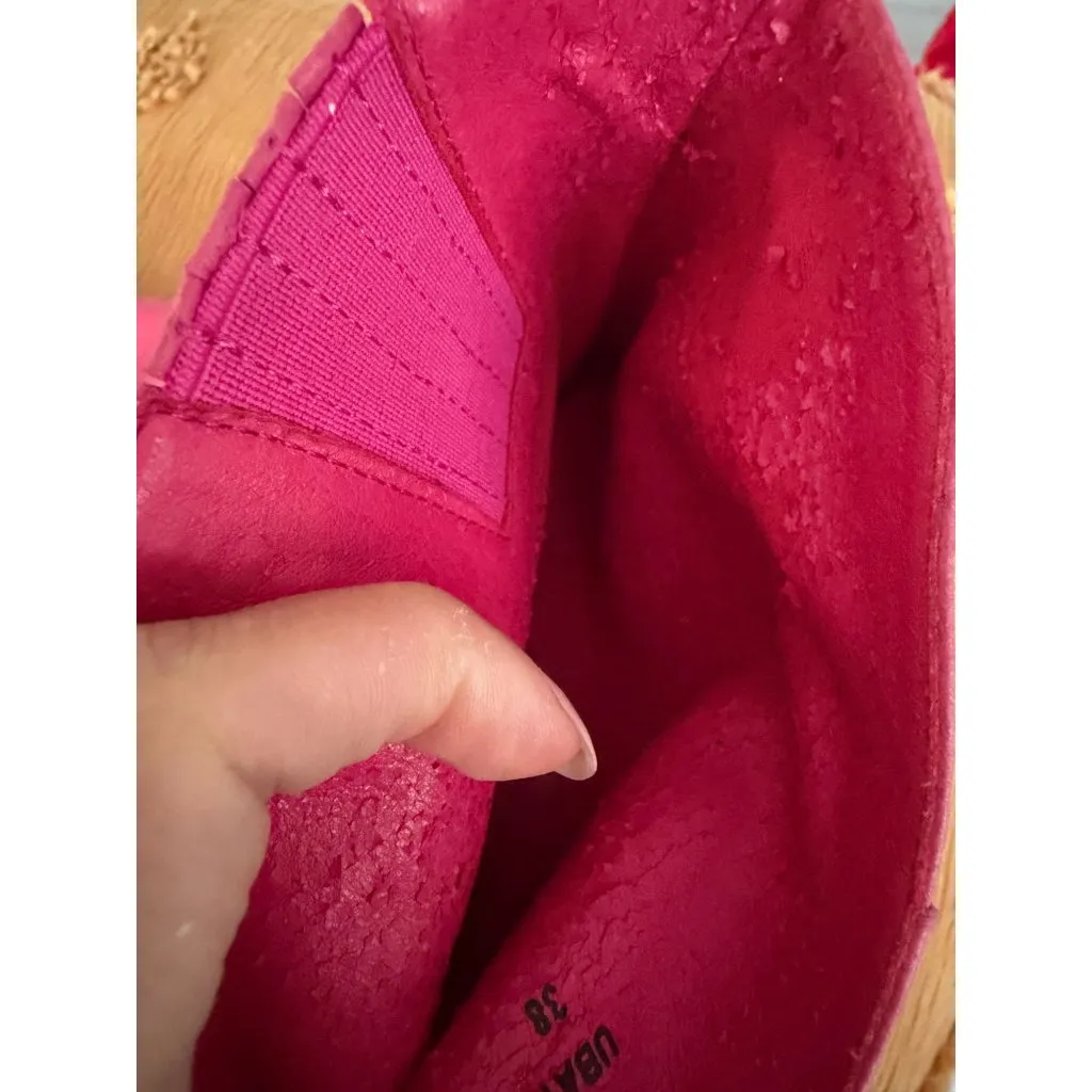 SILENT D Ubay Pink Leather Pull On Boots Size 38 / US 8 - Image 15