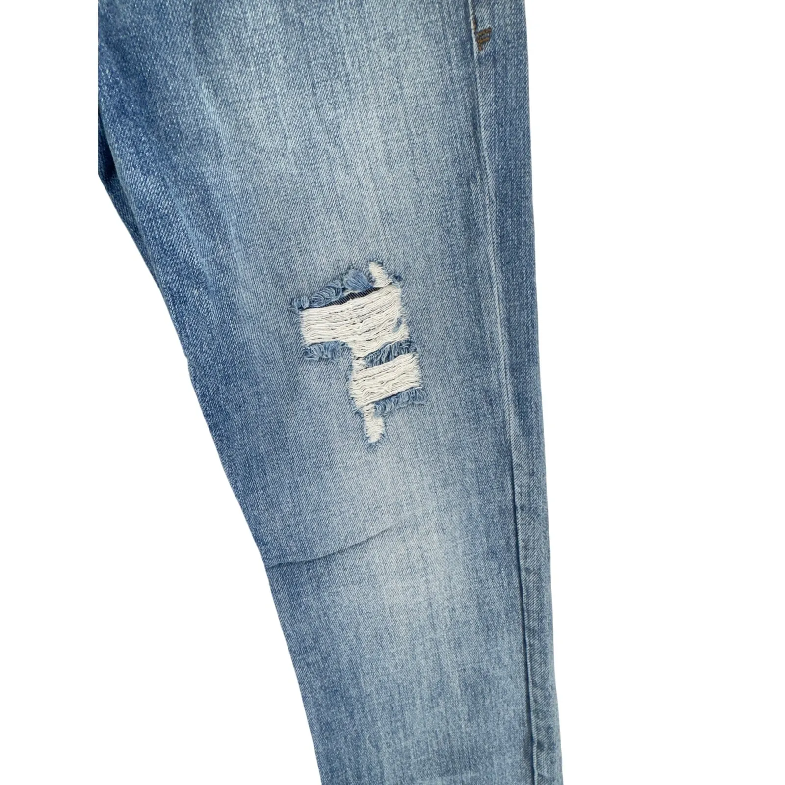 FRAME Le Hollywood jeans size 27 straight leg high rise distressed denim ripped - Image 11