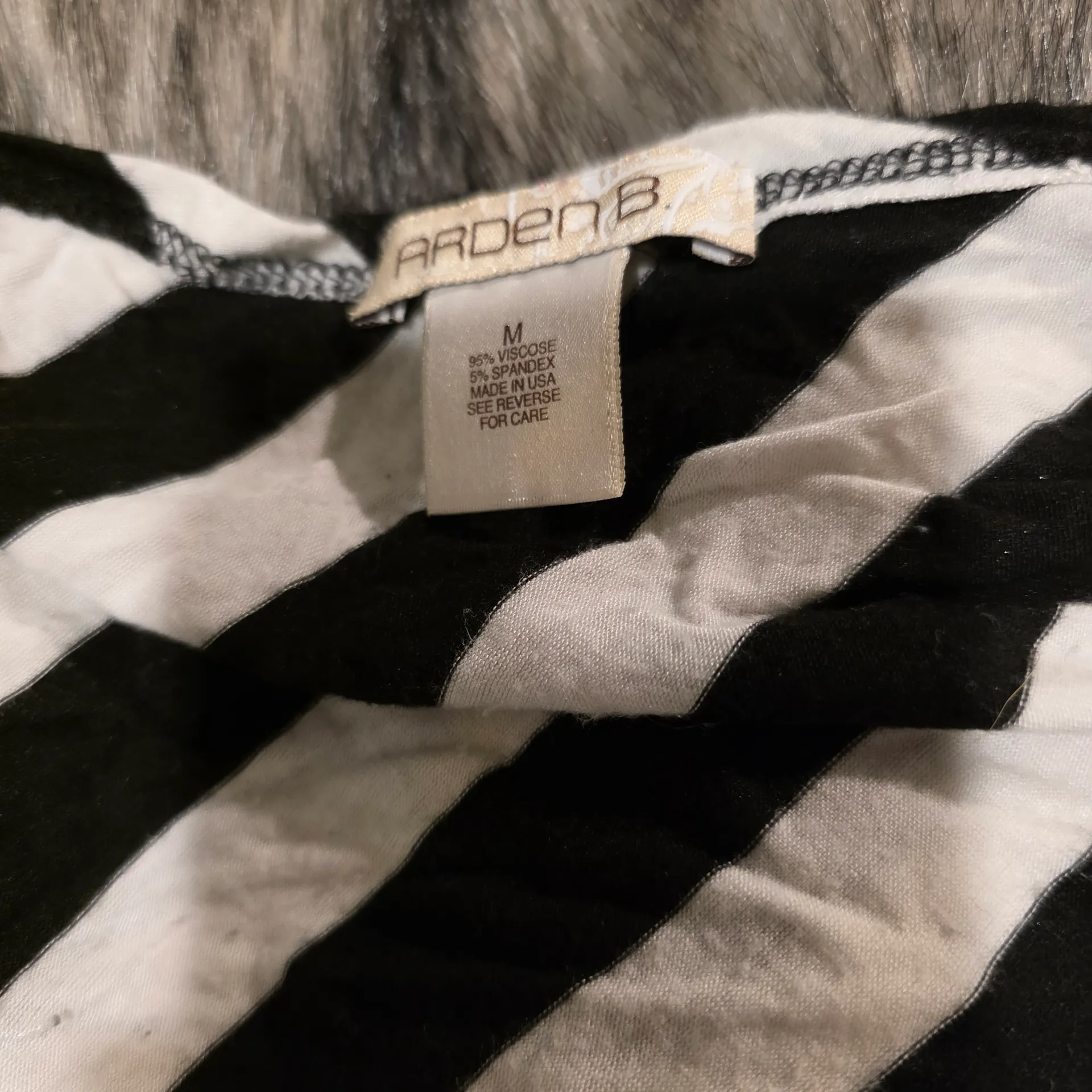 Arden B Black and White Striped Top - Image 2