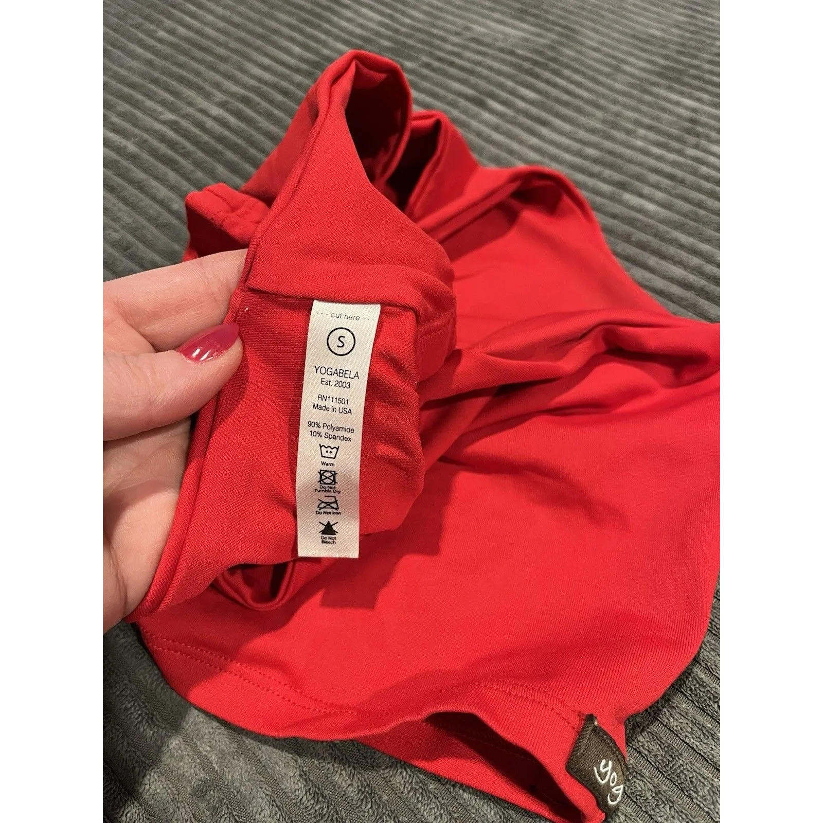 Yogabela Women Royal Vibrant Red Tank Crop Sports Yoga Top Size Small - Image 7