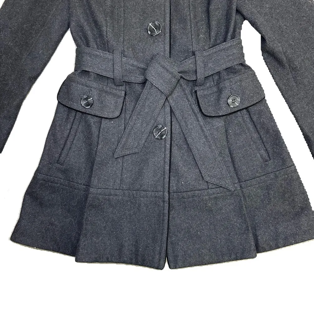 Laundry by Shelli Segal Grey Peacoat 4 - Image 4